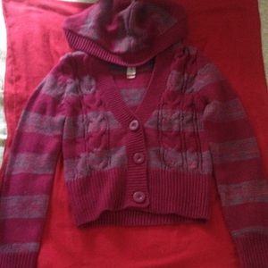 Dark red with greenish stripes