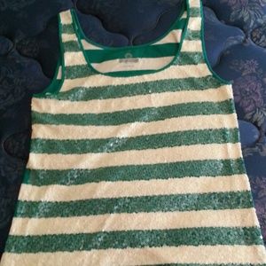 Striped  Sequin tank top!!