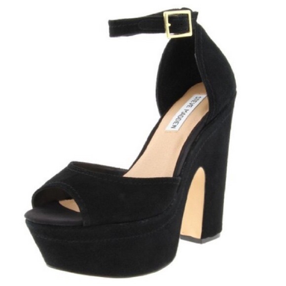 Steve Madden Shoes - Steve Madden Grettta Chunky Black Heels