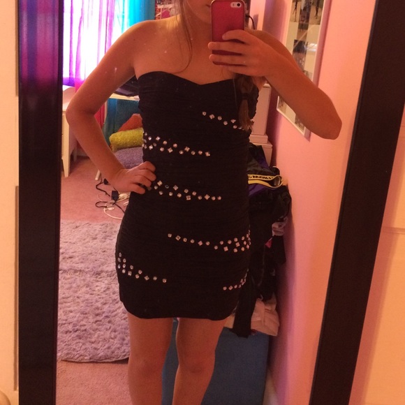 Black with diamonds dress