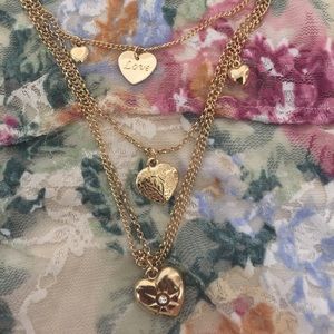 Layered heart necklace