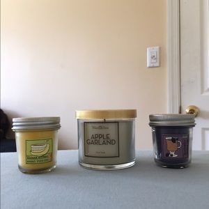 3 cute unused candles