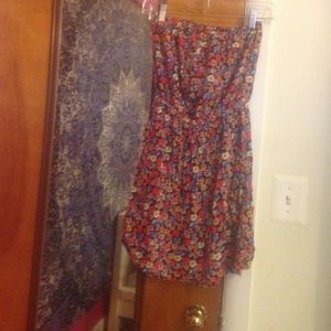 Floral Strapless Dress