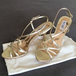 Badgley Mischka Ava II strappy sandal, Platino 9.5