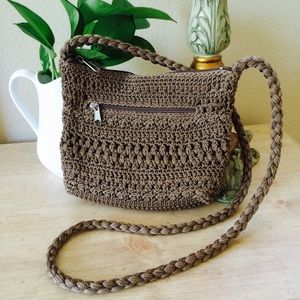 Brown Knitted Satchel