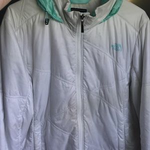 North face light weight white jacket