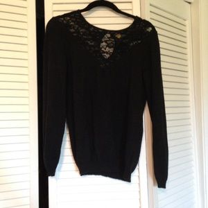 Black lace sweater from Forever21