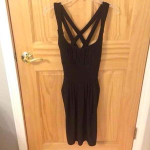 Little black cross back dress