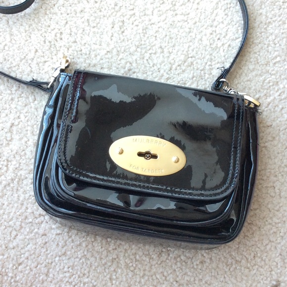 Black shiny small purse