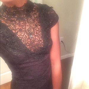 black lace dress