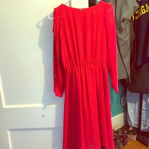 Vintage sheer red dress