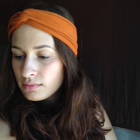 🎁🎁🎁Simple head turban in toasty orange