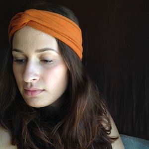 🎁🎁🎁Simple head turban in toasty orange