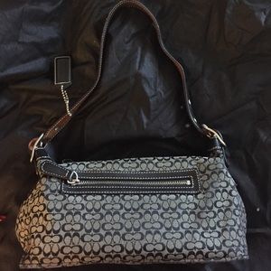 Coach black small square purse