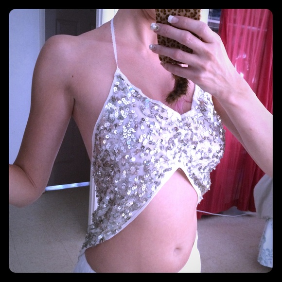 Sequin Mermaid Festival Halter Top