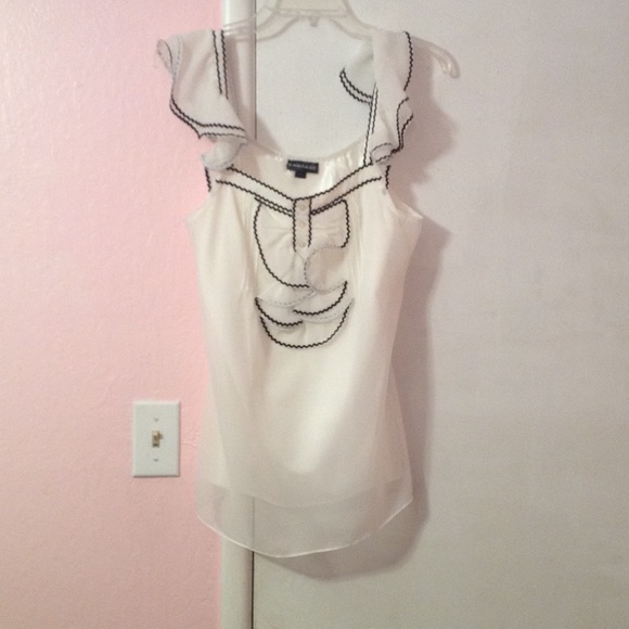 Black and white top.