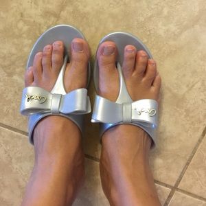 Coach bow rubber sandals