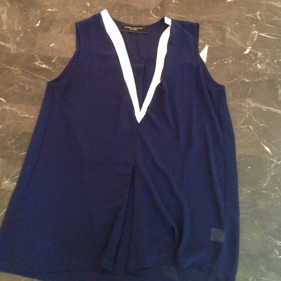 Navy blue Akira sleeveless blouse