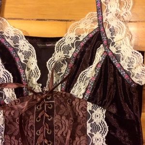 Octoberfest Ribbon & Lace Tank