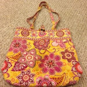 Vera Bradley Tote - Yellow and Pink