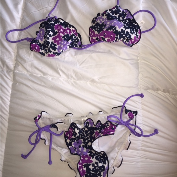 Printed 2 piece swim suit