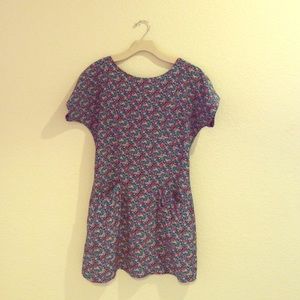 Floral dress with zipper back