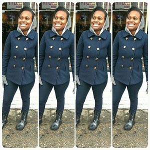 💋⛄Navy Blue Winter Peacoat❄⛄