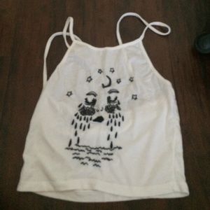 Brandy Melville graphic halter