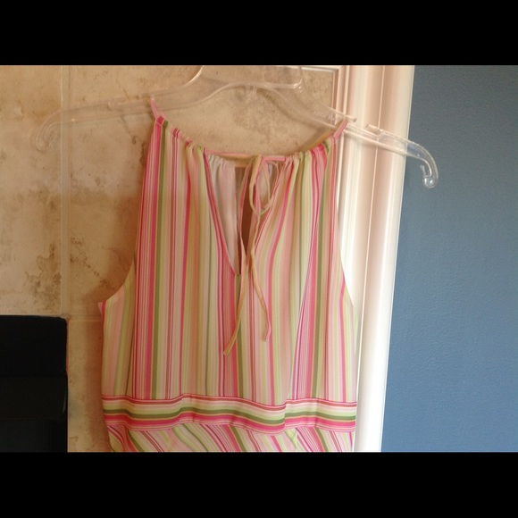 Ann Taylor Loft Summer Halter Striped Dress - Picture 2 of 3