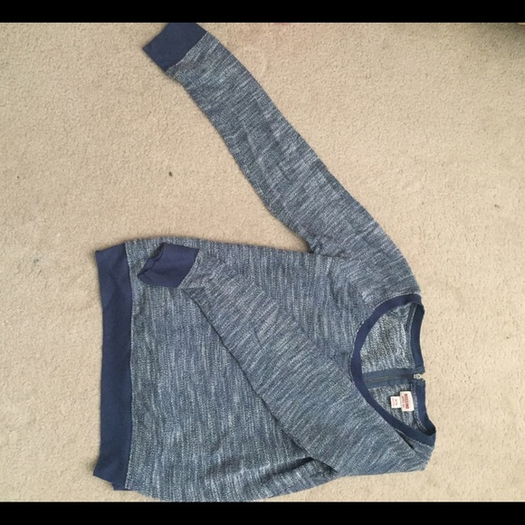 Blue knit sweater