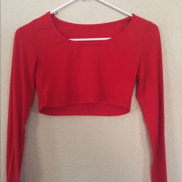Red crop top