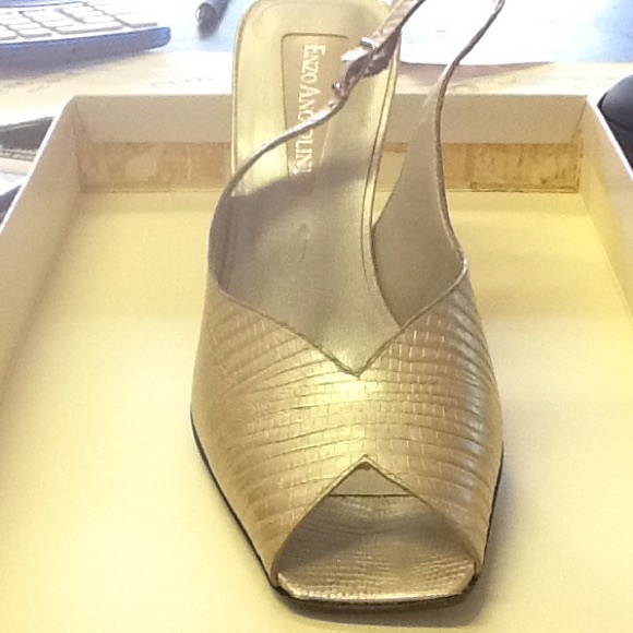Gold 2 inch Enzo Angiolini high heels
