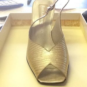 Gold 2 inch Enzo Angiolini high heels