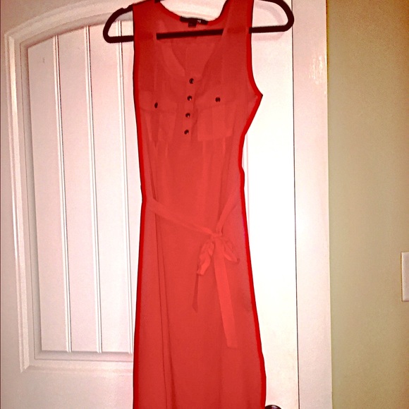 Salmon Maxi Dress