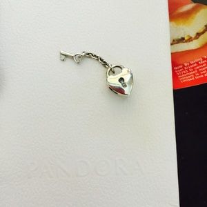 Pandora key to my heart charm
