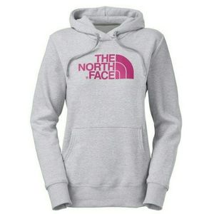 The North Face Grey & Pink Hoodie