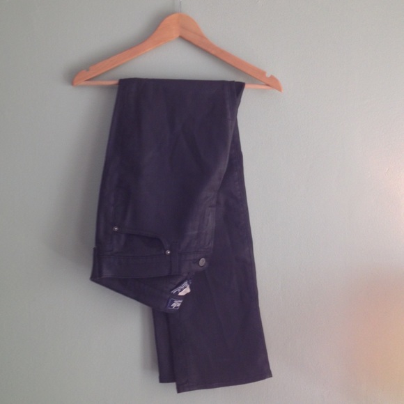 Lucky Brand size 12 Black Skinny Waxed Denim