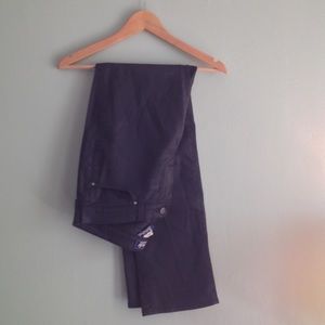 Lucky Brand size 12 Black Skinny Waxed Denim