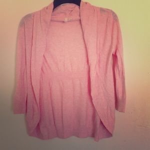 Frenchi Ribbed Back Open Front Cardigan