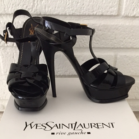 SOLD 🚫!! YSL Tribute Black Classic Black Sandal - Picture 4 of 4