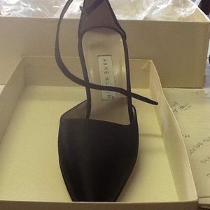 Black suede and leather Anne Klein heels.
