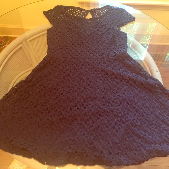 Navy lace dress