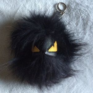 fendi fur ball keychain