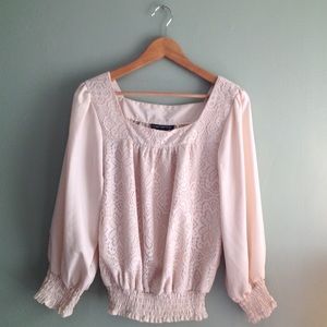 Cream Eyelet Lace size Extra Large Boho Top