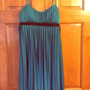 Green formal dance dress