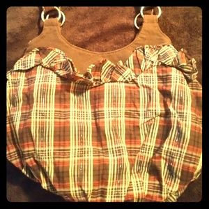 Plaid hand bag,