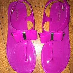 Michael Kors hot pink sandals! Authentic and new