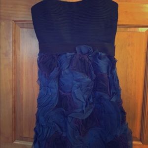 Blue BCBG strapless dress