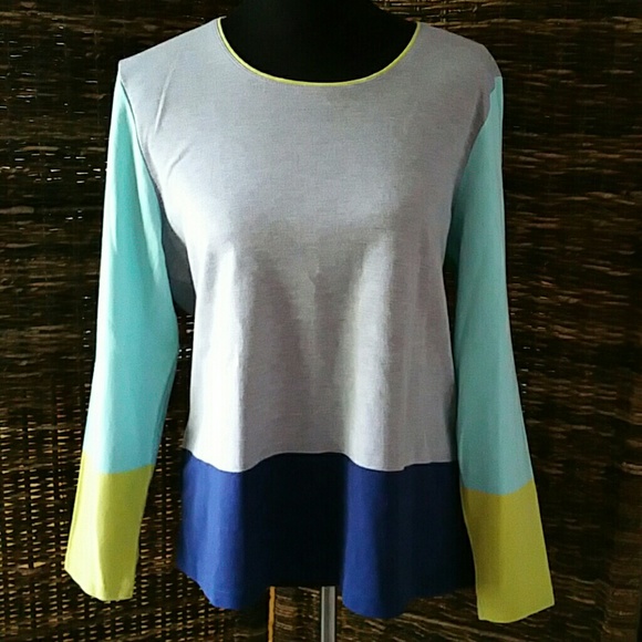 Karen Scott Sport Colorblock Top