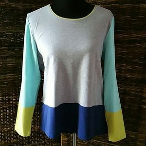 Karen Scott Sport Colorblock Top